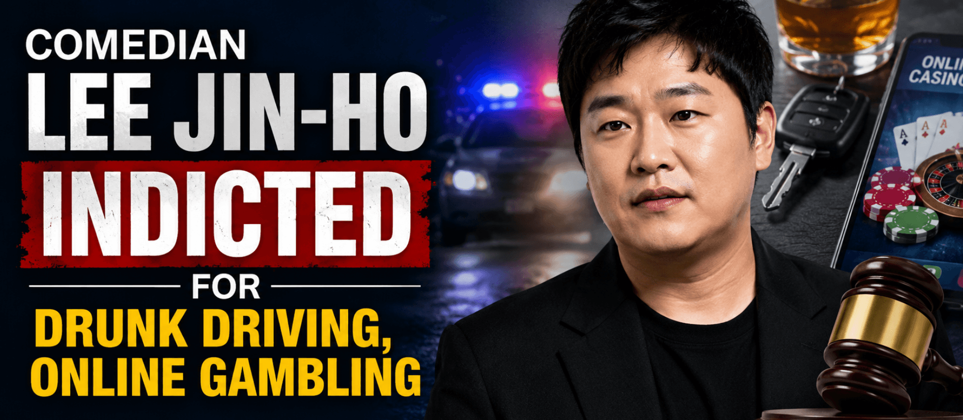 South Korean Comedian Indicted for Habitual Online Gambling and Driving Impaired