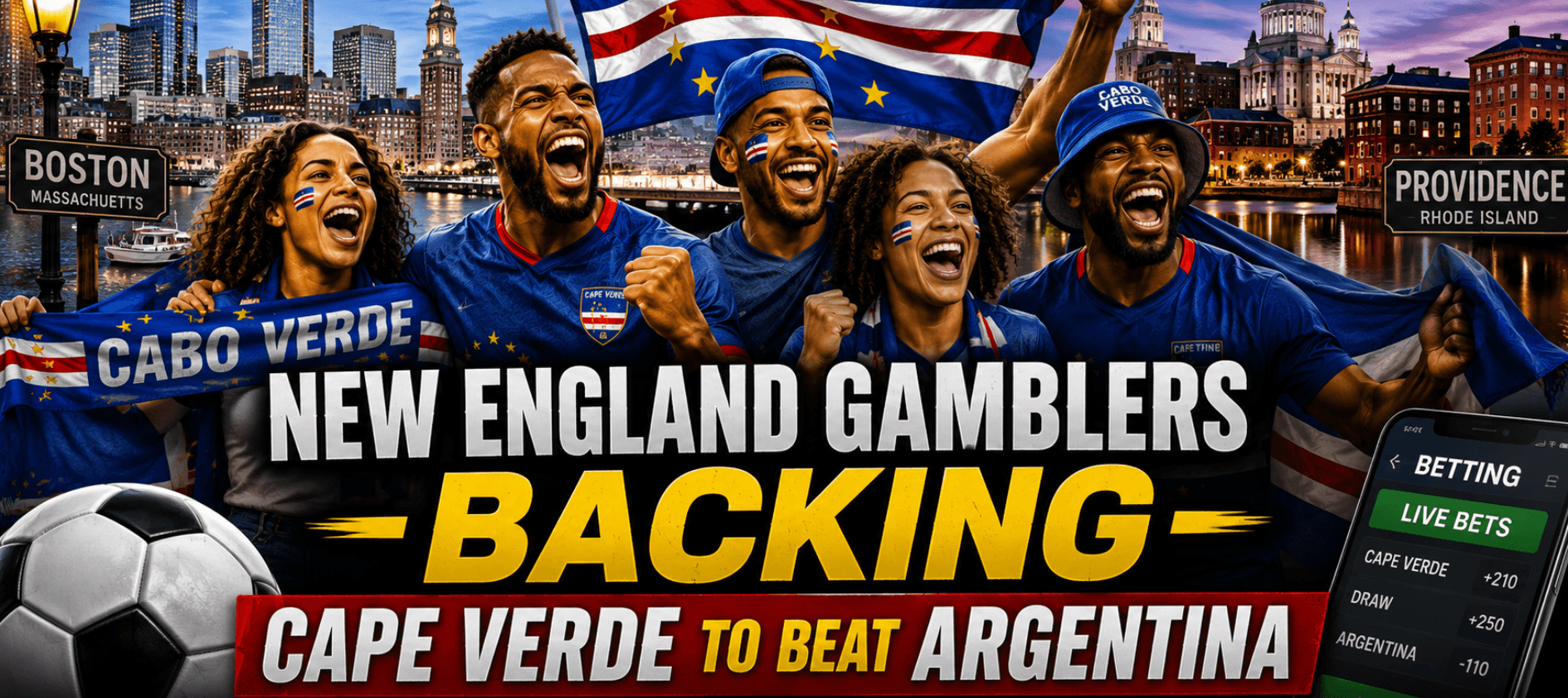 Boston and Providence Area Gamblers Look to Cash Out Big on Cape Verde Beating Argentina as Big 10-1 Underdogs