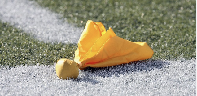 Yellow penalty flag 