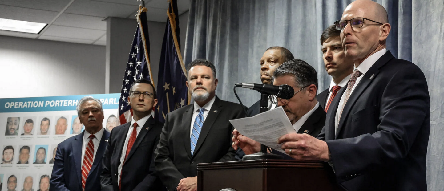 NW Indiana press conference regarding sports betting business take down