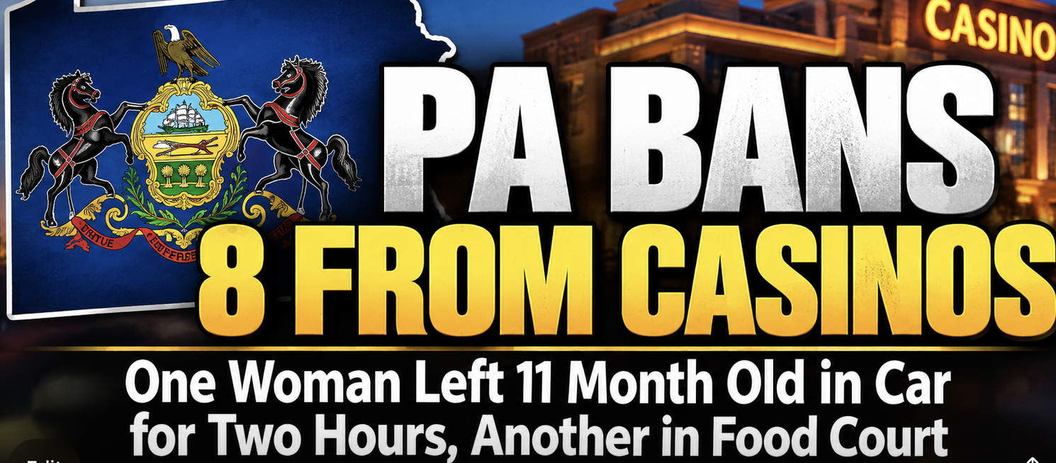 Pennsylvania Bans 8 From Gambling in Casinos: One Woman Left 11 Month Old in Car for Two Hours, Another in Food Court