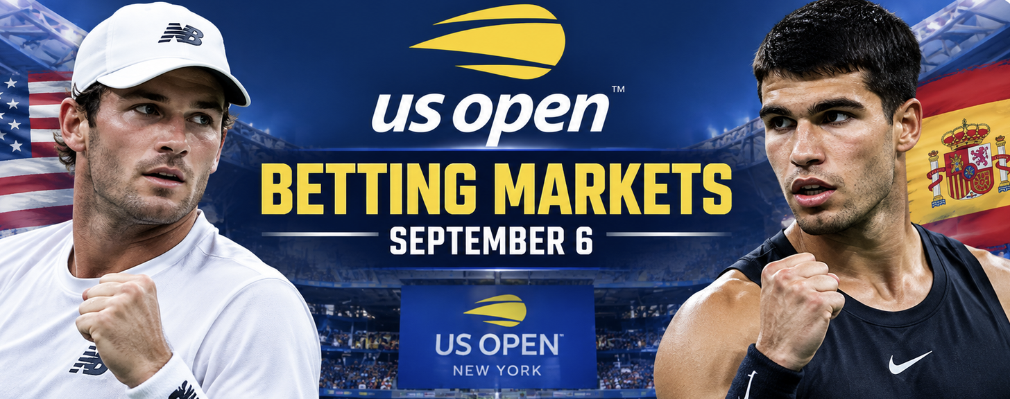 Tommy Paul v Carlos Alcaraz US Open Betting Markets September 6
