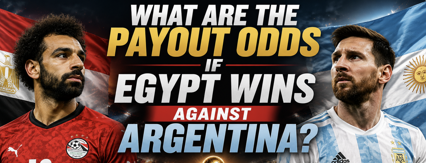 Argentina is a big -800 favorite today with Egypt promising a payout of US$530 for every US$100 bet.