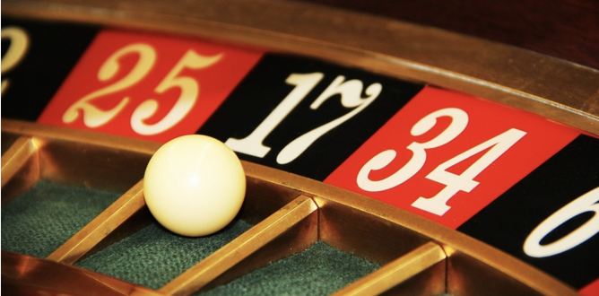 roulette wheel with ball
