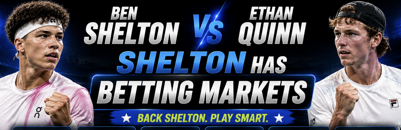 ATP Halle 2026 Betting Markets: Ben Shelton v Ethan Quinn Payout Odds