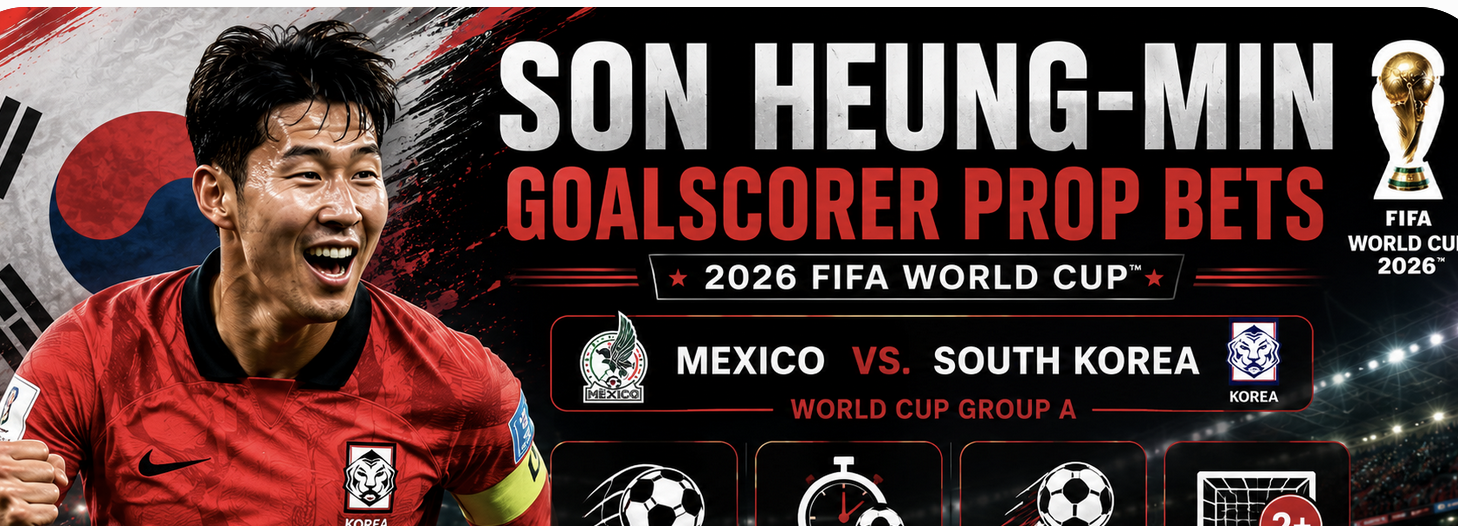 First, Anytime Goal Scorer Prop Bet Payout Odds - South Africa v South Korea: Son Heung-Min, Lee Kang-In, Hwang Hee-Chan