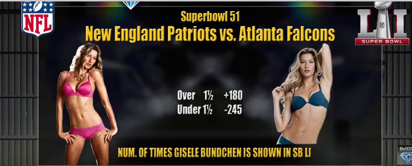 Patriots vs. Falcons Exotic Super Bowl Prop Bets - Giselle Bundchen Sightings, More