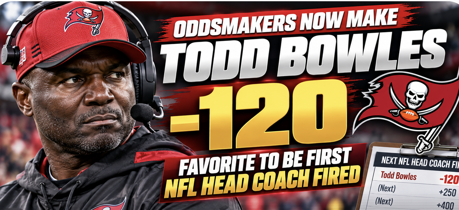 Oddsmakers Now Make Tampa Bay Bucs Todd Bowles -120 Favorite to be First NFL Head Coach Fired