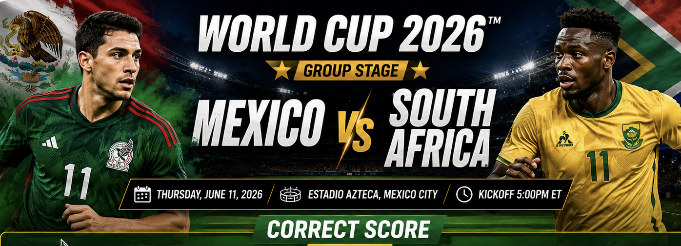 World Cup Mexico v South Africa Betting Market - Correct Score