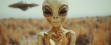 Alien and a UFO