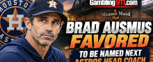 Brad Ausmus Next Houston Astros Manager Payout Odds at $250 for Every $100 Bet