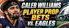 Caleb Williams Player Prop Bets Ahead of Bears-Eagles MNF Game Include Next 'Minor' Injury, Will He Cry