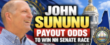 John Sununu Payout Odds to Win the New Hampshire Senate Race at $550 for Every $100 Bet