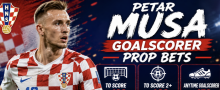 First, Anytime Goal Scorer Prop Bet Payout Odds - Panama vs. Croatia: Petar Musa, Ivan Perisic, Marco Pasalic
