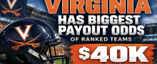 No. 25 Virginia Has the Worst CFP Odds of Any Ranked Team But Payout is $40K on a $100 Bet