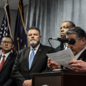 NW Indiana press conference regarding sports betting business take down