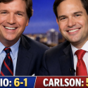 Tucker Carlson and Marco Rubio along with their latest odds to win 2028 US presidential election