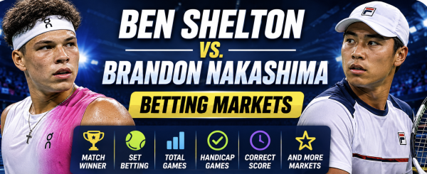 Ben Shelton v Brandon Nakashima Betting Markets - ATP Montreal 2026 Odds