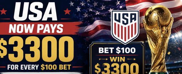 USA Current Payout Odds to Win the 2026 World Cup Now $3300 for Every $100 Bet