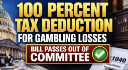 100 Percent Tax Deduction for Gambling Losses Bill Passes Out of Committee