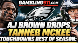 AJ Brown Drops, Tanner McKee Touchdowns Rest of Season: Latest Odds