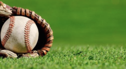 Baseball in glove