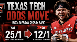 Texas Tech Moves From 25-1 to 12-1 Odds to Win the Championship With Sorsby Now Allowed to Play