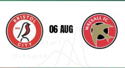 Bristol City v Walsall Betting Odds - English Football League Cup Odds 6 August