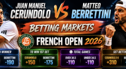 2026 French Open Betting Markets, Payout Odds: Juan Manuel Cerundolo v Matteo Berrettini
