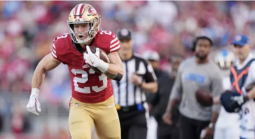 San Francisco 49ers vs. Los Angeles Rams Total Rushing Yards Prop Bet: Christian McCaffrey, Kyren Williams, Blake Corum