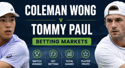 Coleman Wong v Tommy Paul Betting Markets - US Open Odds 2026