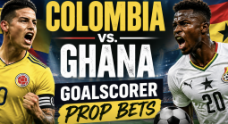 First, Anytime Goal Scorer Prop Bet Payout Odds - Colombia vs. Ghana: Luis Diaz, Luis Suarez, James Rodriguez