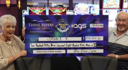 Double jackpot won at the Three Rivers Casino in Florence, Oregon