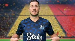 Eden Hazard promoting Stake.com via shirt