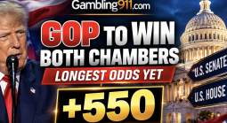 BetOnline: Republicans Winning Both Chambers This Midterm Longest Odds Yet Paying Out $550 for Every $100 Bet