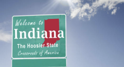 Indiana welcome sign