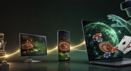 Online casino and cards with slot machine