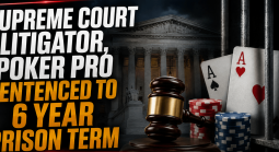 Chevy Chase Maryland Supreme Court Litigator, Poker Pro Gets 6 Year Prison Sentence for Tax Evasion