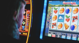 Woman playing slots
