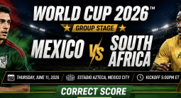 World Cup Mexico v South Africa Betting Market - Correct Score