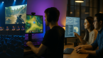 man playing esports