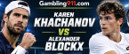 Karen Khachanov v Alexander Blockx Betting Markets US Open September 9