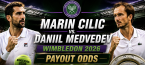 Marin Cilic v Daniil Medvedev Wimbledon 2026 Payout Odds - Betting Markets