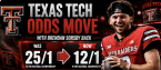 Texas Tech Moves From 25-1 to 12-1 Odds to Win the Championship With Sorsby Now Allowed to Play