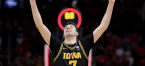 Iowa Hawkeye player celebrates big win