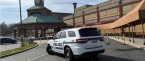 Casino robbery in Missouri with police car out front