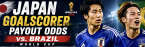 First, Anytime Goal Scorer Prop Bet Payout Odds vs. Brazil: Daichi Kamada, Ayase Ueda, Keito Nakamura, Daizen Maeda