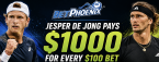 What Are the Payout Odds if Jesper De Jong Beats Alexander Zverev - 2026 French Open?