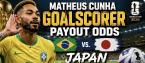 Matheus Cunha  Goalscorer Payout Odds – Brazil vs. Japan | World Cup 2026