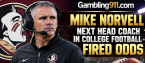 Mike Norvell Next Head Coach in College Football Fired Odds